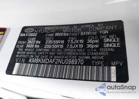 2022 Hyundai Ioniq 5 Se из США, поврежденный, VIN KM8KMDAF2NU098970